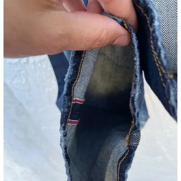 Care Label Italian Mens Buttons Fly Straight Leg Boyloose Jeans Denim 34 - Picture 12 of 16